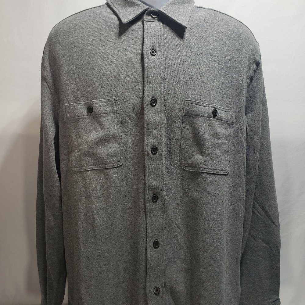Member's Mark Men's Camden Button Front Sweater Shirt Gray